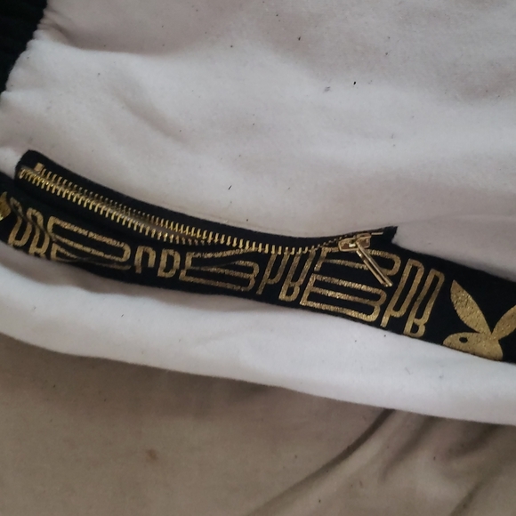 White and gold Playboy pants - Picture 3 of 3
